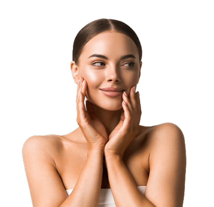 feamale cosmetic clean skin beauty portrait GXP4NJC